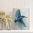 thumbnail image 2 of Kingfisher Bird Watercolor Canvas Print，Cafe Hotel Dining Room Living Room Decor, 2 of 8