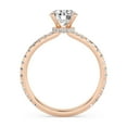 thumbnail image 3 of AFFY 1.40 Carat (ctw) Solitaire Engagement Ring For Womens, Round Lab Created Moissanite Stackable Promise Ring For Her In 10k Solid Rose Gold | VVS1 Quality Ring Size-7, 3 of 5