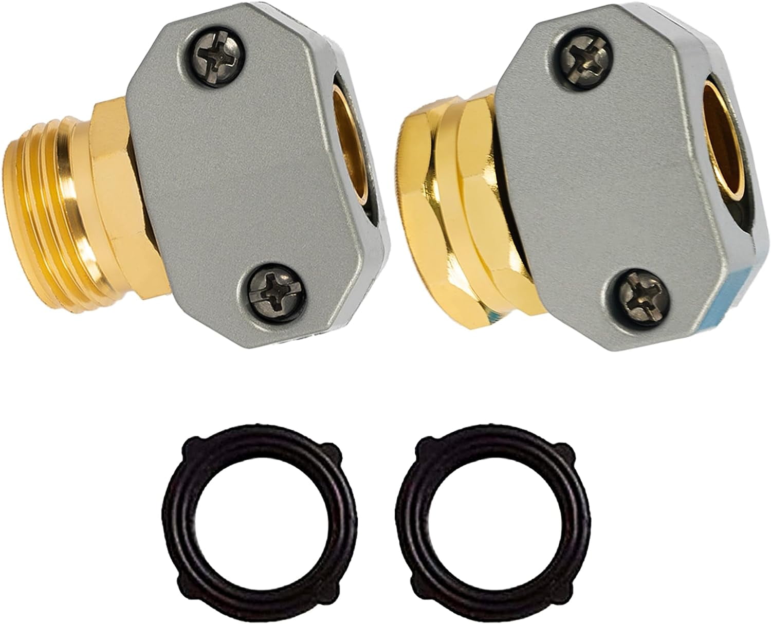 Garden Hose Quick Connect Aluminum Repair Kit Mender Clamp Fitting