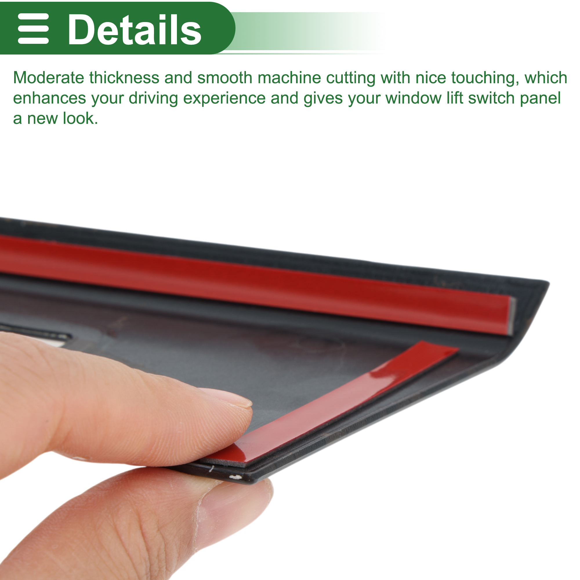 Unique Bargains Window Lift Switch Panel Trim Cover for Honda CRV 2023-2025 Front Rear Car Door Window Control Button Interior Accessories Wood Grain Color