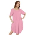 thumbnail image 2 of Inkmeso Nightgowns for WoMen's Short Sleeve W/ Round Neck Nightdress Jersey Tunic Loungewear, 2 of 7