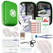 AMORNING 277 Pcs First Aid Kit Car Emergency Kit Survival for Home Travel Outdoor Portable Green