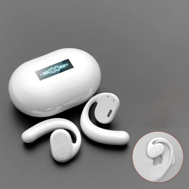 Wireless Bluetooth Headset V5.1 Bone Conduction Sports Headset 8.2 g Per Ear 10 m Range With LED Battery Display