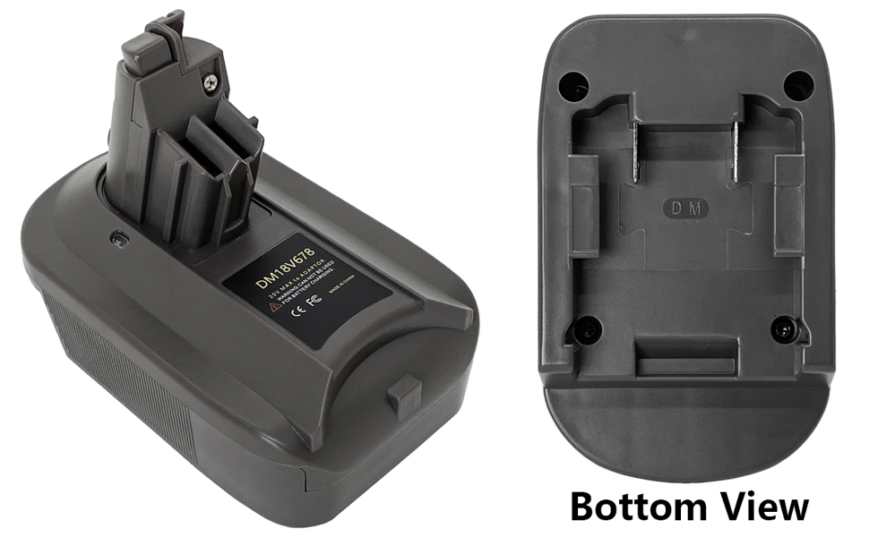 V6 V7 V8 Adapter for Mil_wau+kee M18 18V/ De_wa+lt 20V Li-ion Battery Convert to for Dyson V6 V7 V8 Series Vacuum Cleaner Animal Absolute Fluffy Motorhead Pro Battery (Adapter only)