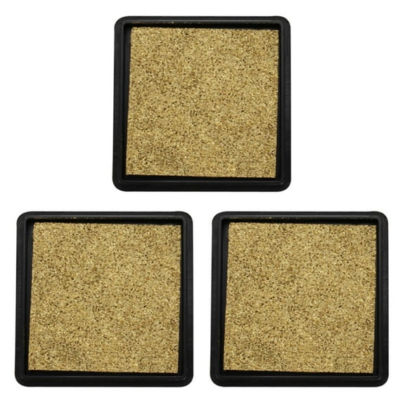 3X Ink Pad Stamp Pad for Wedding Letter Document Gold