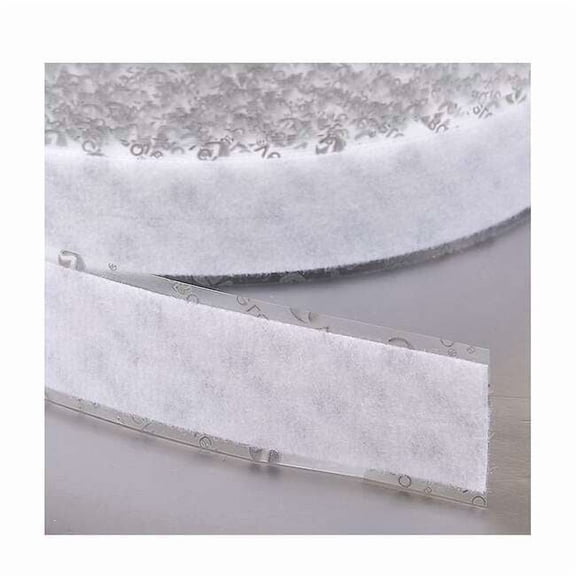 Velcro Brand Reclosable Fastener, Rubber Adhesive, 75 ft, 2 in W, White 189867