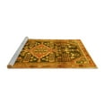 thumbnail image 2 of Ahgly Company Machine Washable Indoor Square Persian Yellow Traditional Area Rugs, 4' Square, 2 of 4