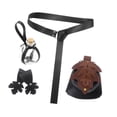 thumbnail image 3 of 5 piezas de bolsa de cinturón medieval, falda, senderismo, botella, accesorio de cosplay para Halloween Negro, 3 of 9