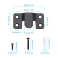 thumbnail image 2 of Uxcell Soporte de Montaje Empotrado, 2 Juegos de Soportes de Cabecera Interconectados para Montaje en Pared, Ganchos de Marco de Foto de Acero Inoxidable, Negro, 2 of 7