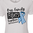 thumbnail image 4 of Inktastic Our Family Fights Together ALS Awareness Women's T-Shirt, 4 of 5