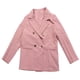 thumbnail image 1 of Chaqueta de traje de mujer con doble botonadura, moda, color puro, manga larga, abrigo informal para trabajar, rosa M, 1 of 15