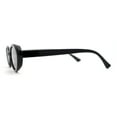 thumbnail image 3 of SA106 Womens Simple Classical Oval Thin Plastic Sunglasses All Black, 3 of 4
