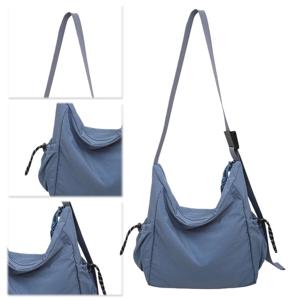 Bolso Bandolera Mujer Con Múltiples Bolsillos Nylon para () Azul
