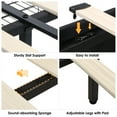 thumbnail image 2 of Homfa King LED Bed with 4 Drawers, LED Lights Platform Storage Bed Frame with Upholstered Adjustable Button Tufted Headboard, PU Black, 2 of 8