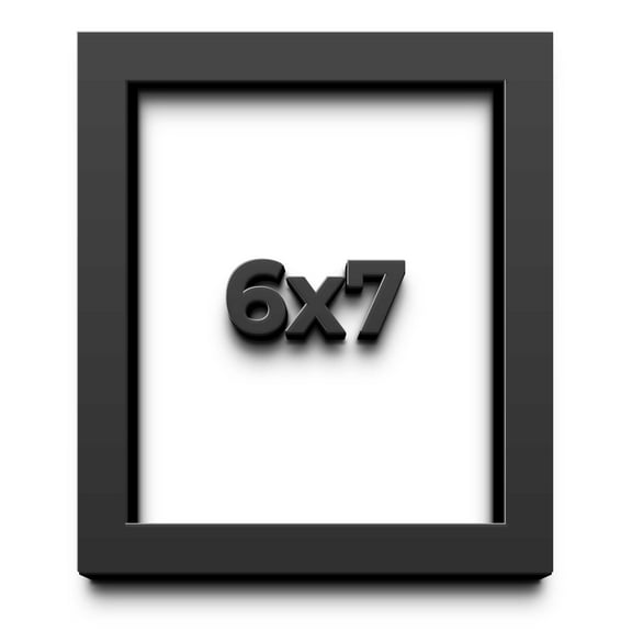 6x7 Shadow Box Frame Black | 1 inches Deep Real Wood Contemporary Shadowbox Display Frame | UV
