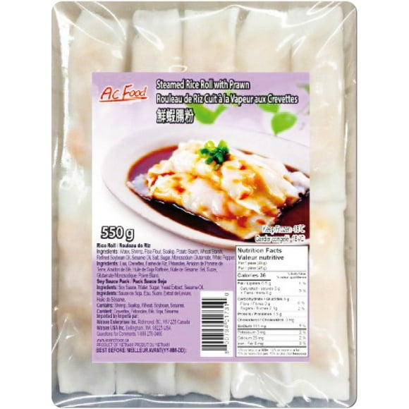 Watson AC Frozen Steamed Rice Roll with Prawns, Watson AC Frozen Steamed Rice Roll with Prawns