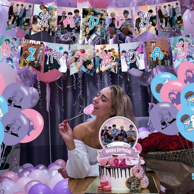 Kpop TXT Birthday Party Decorations,Party Supply Set for