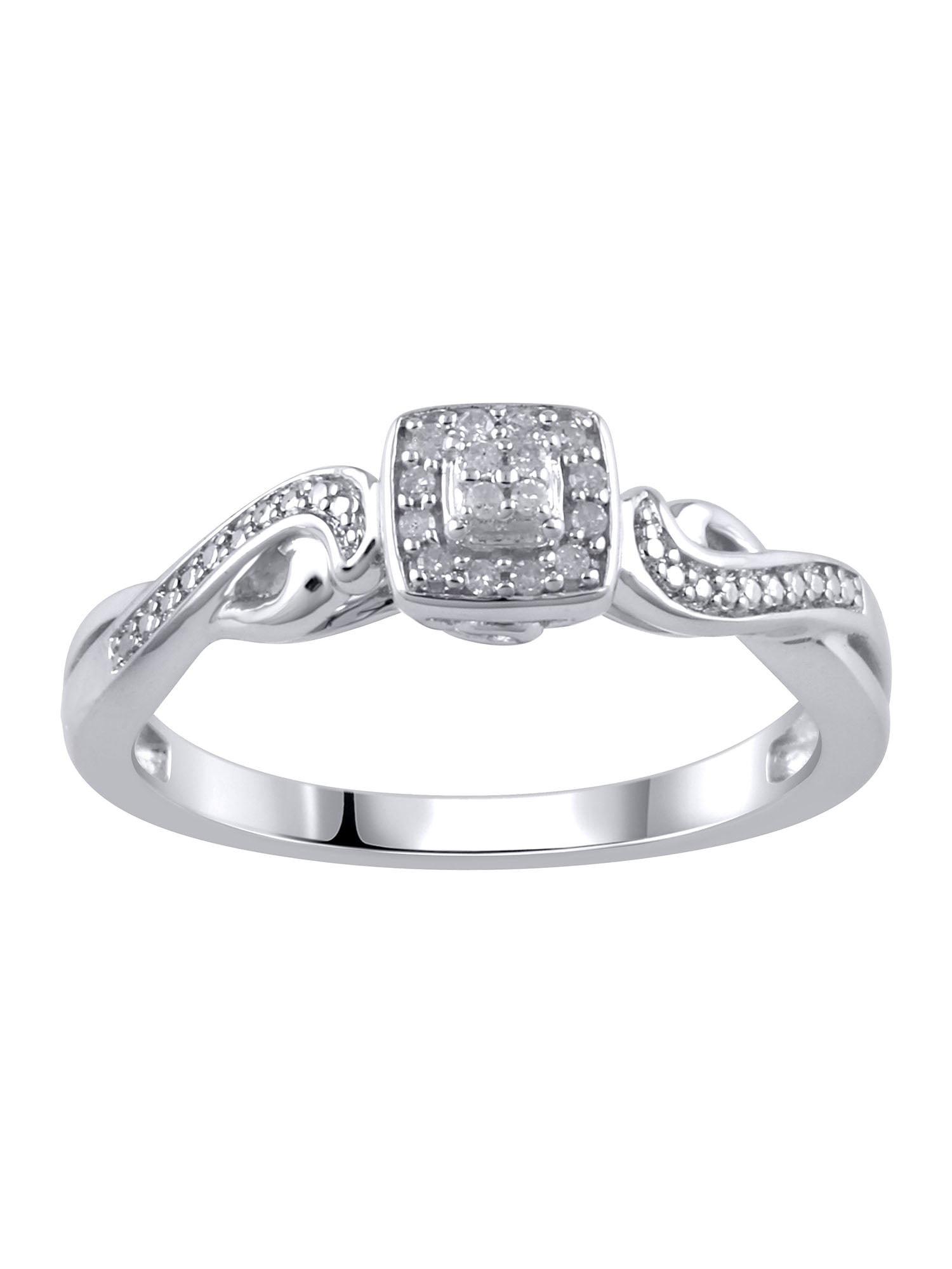 HOLD MY HAND Hold My Hand 1/20 Carat T.W Sterling Silver Promise Ring