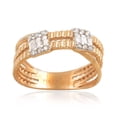 thumbnail image 2 of 0.35 TCW Solid 18Kt Rose Gold SI Clarity HI Color Diamond Criss Cross Ring, 2 of 5