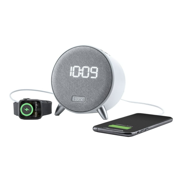 iHome iBT235W Speaker clock wireless Bluetooth white Walmart