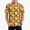 thumbnail image 3 of Balery Halloween Ghost Pumpkin Printed Men’s Short Sleeve Polo Shirt, Midweight Men's Shirt,Golf Polo shirts -Medium, 3 of 9