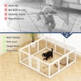 thumbnail image 6 of Clear Acrylic Dog Playpen Indoor, 10-Panel Premium Pet Play Pen for Puppies, Cats & Rabbits, Heavy Duty Foldable Dog Fence Crate Kennel, White (24" Height), 6 of 6