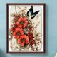 thumbnail image 3 of Pintura de diamante 5D DIY, taladro redondo completo, decoración de mariposa azafrán Vintage, 30x40cm, 3 of 9