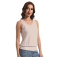 thumbnail image 2 of Women V Neck Tank Tops Summer Casual Sleeveless Loose Fit Banded Bottom Shirts, 2 of 6