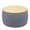 Dark Gray, variant on GZXS 25.5" Round Ottoman with Flip-Top Lid and Hidden Storage Compartment, Handmade Plastic Rattan Footrest/End Table, No Assembly, Natural