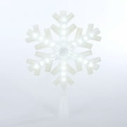 Holiday Time LED Christmas Tree Topper, White Snowflake, 12"