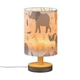 thumbnail image 2 of Giraffes Elephants Deers Lions Grassland Table Lamp with USB Port LED Warm Light Lamp Night Light Home Decor, 2 of 7