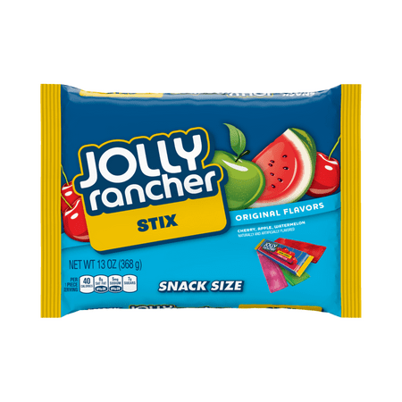 Jolly Rancher Stix Snack Size Original Flavors Hard Candy, 13 Oz.