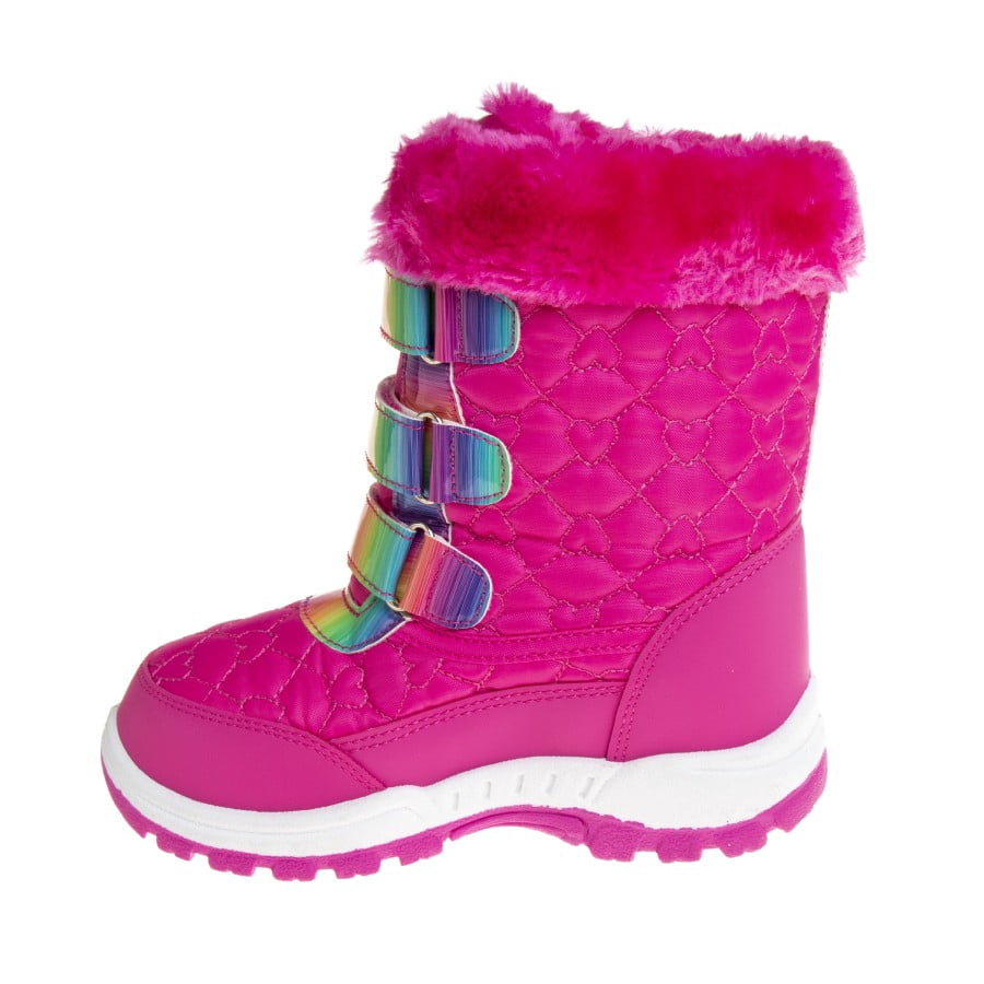 Rugged Bear Toddler Girls Snow Boots, Fuchsia Multi, 9