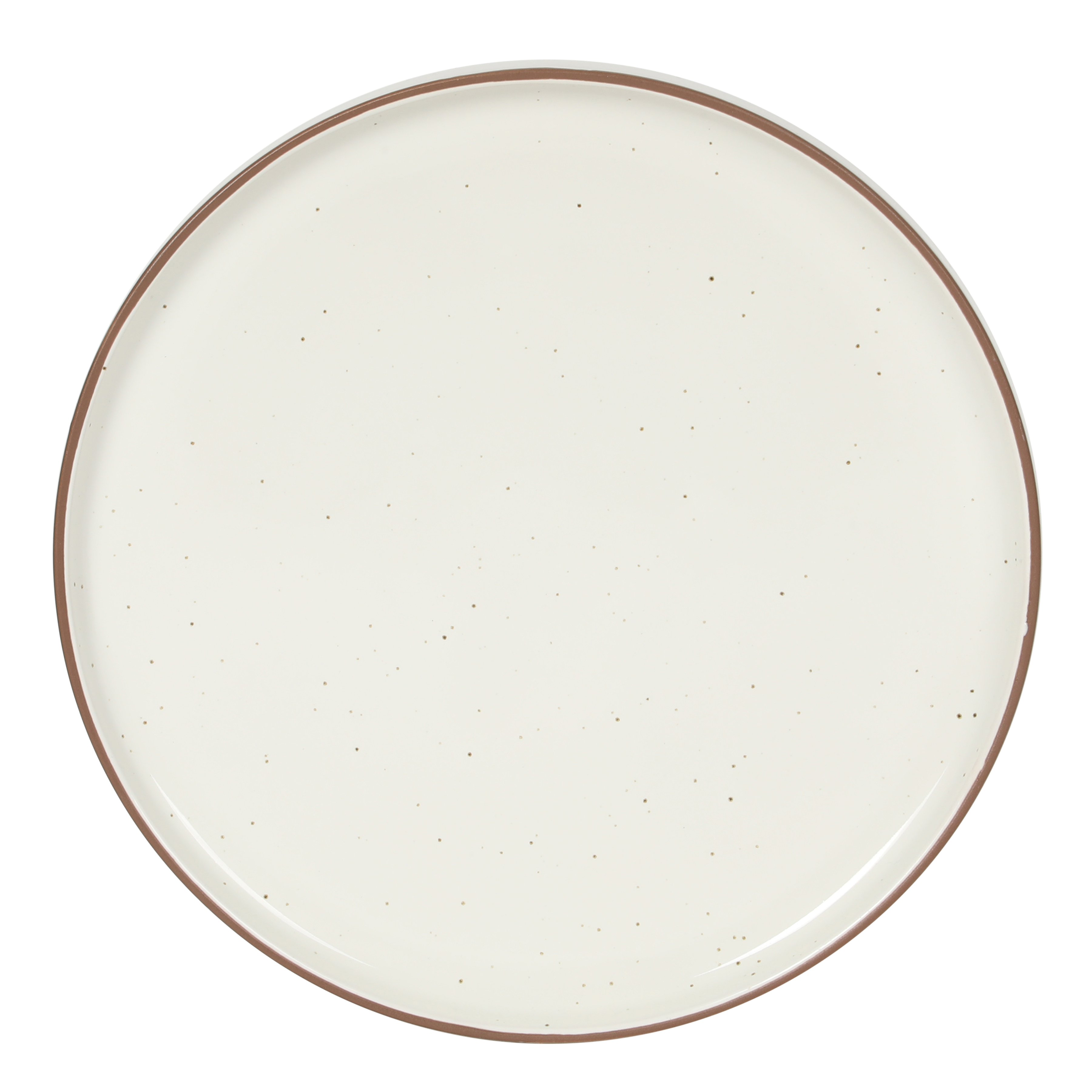 Gibson Elite Northrock Stoneware Dinnerware Set, 16-Piece Service for 4 Plates and Bowls Set – White Dishes with Hand-Painted Terracotta Base