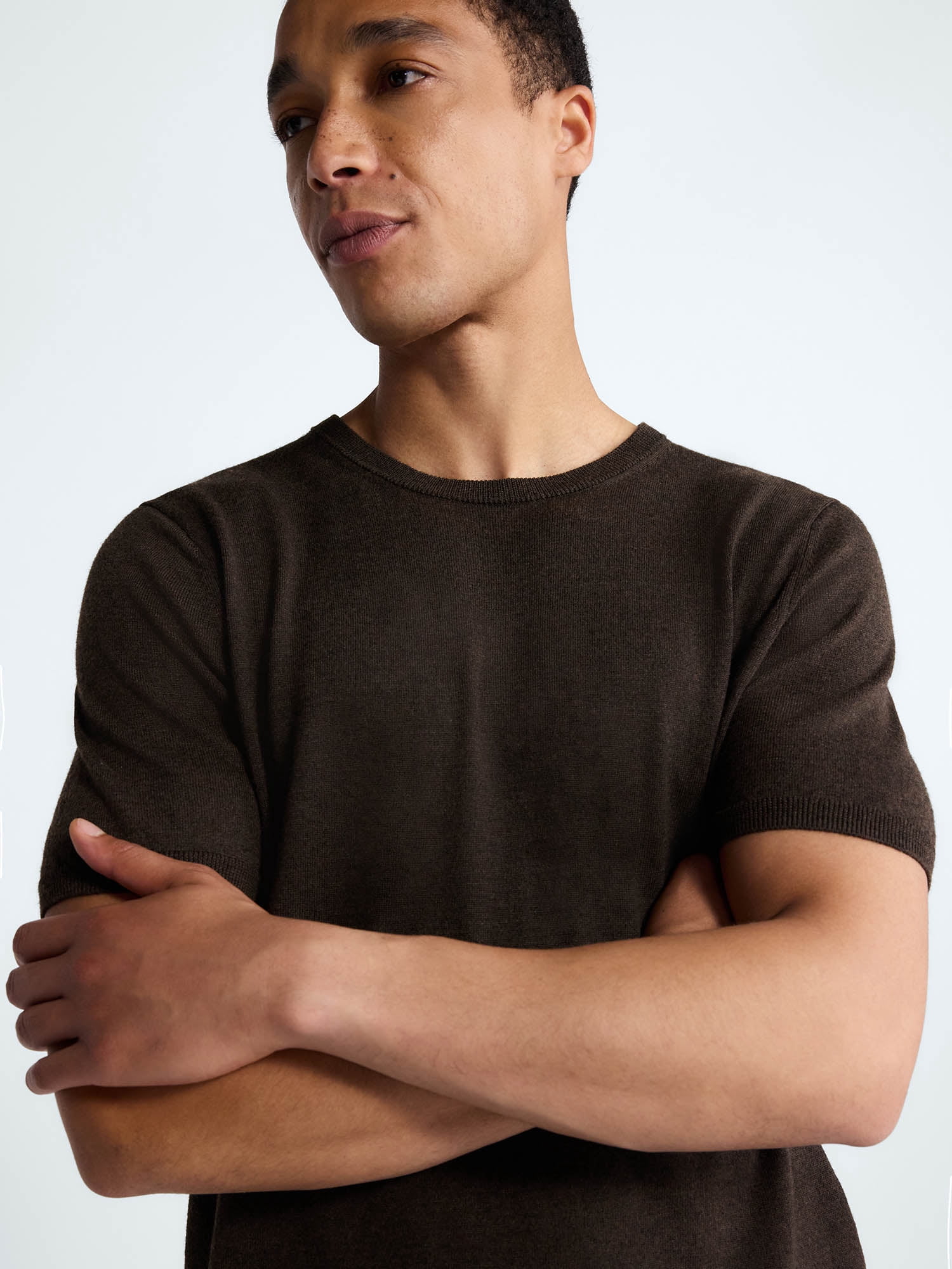 Free Assembly Men's Sweater Tee with Short Sleeves, Sizes S-3XL