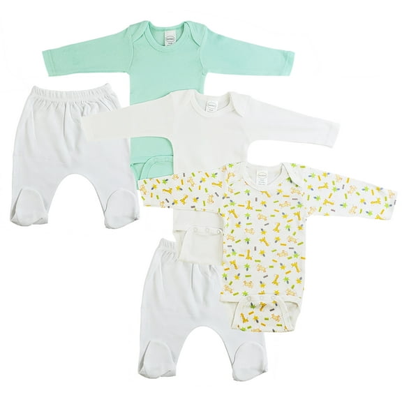 Bambini Infant Boys Long Sleeve Bodysuits and Closed Toe Pants