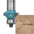 thumbnail image 5 of Roundover Router Bit 1/2 Shank 3/16" Radius Carbide Tipped with Bearing Cyan, 5 of 5