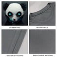 thumbnail image 4 of Coolnut Men's T Shirt Odor Protection Short, Panda With A Hacker Theme Mens Short Sleeve Tees, Grey Crew-Neck Casual Tee Shirts, M, 4 of 6