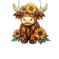 thumbnail image 2 of BingTong Bohemian Style Dreamcatcher Pendant,Bird Cow Angel Moon Pattern Suncatcher Pendant With Metal Chain, Colorful Light Catching Wall Window Decor For Home Decor Doors Windows C, 2 of 7