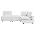 thumbnail image 4 of Modway Commix 4-Piece Sunbrella® Outdoor Patio Sectional Sofa in White, 4 of 10