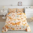 thumbnail image 2 of Castle Fairy Female Men Flying Dragonflies Twin Comforter Sets,Vintage Flower Bedding Set, 2 of 8