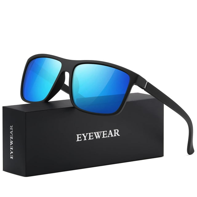 Gafas de sol KWHZXGYY polarizadas para hombre y mujer, negras