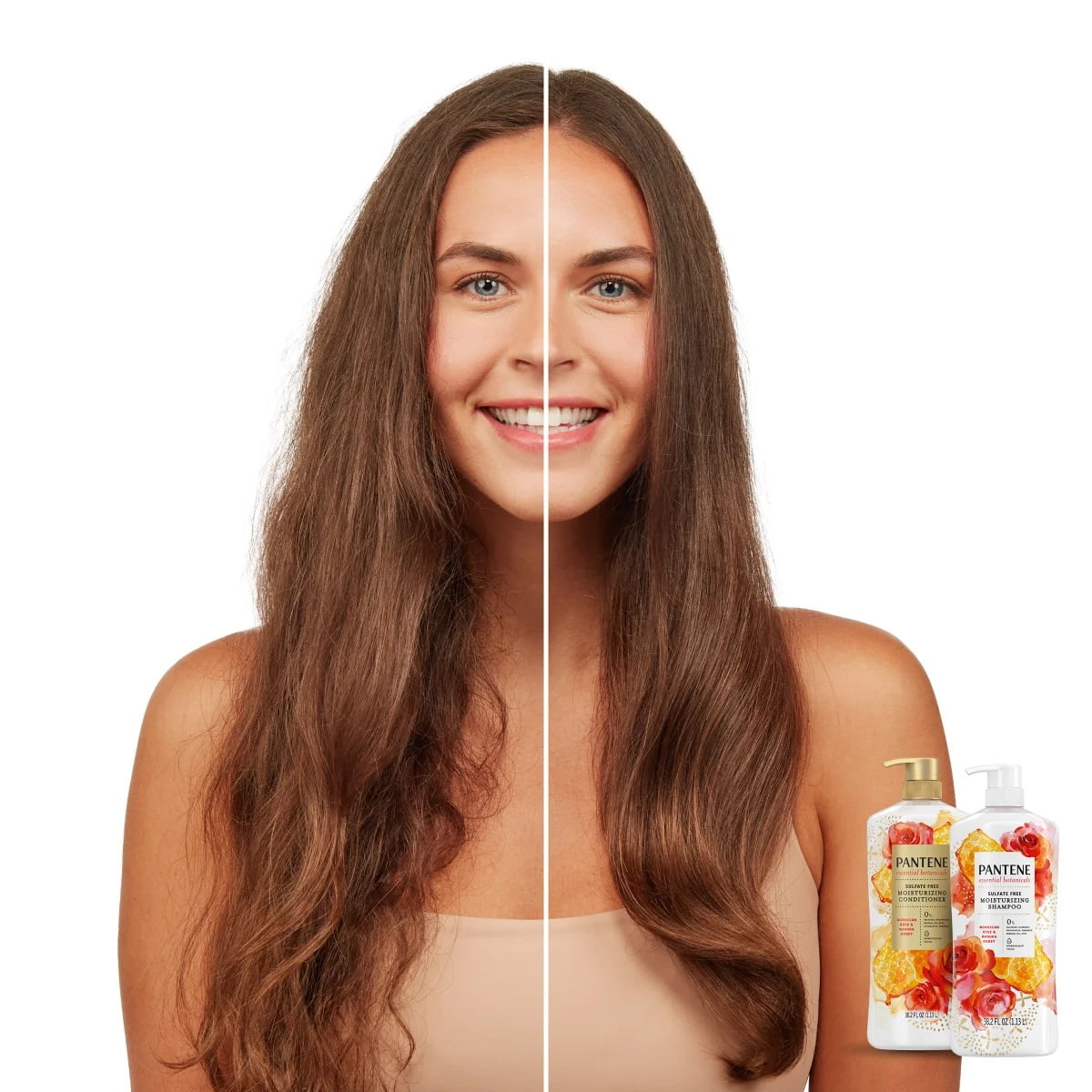 Pantene Essential Botanicals Moroccan Rose & Manuka Honey Shampoo, 38.2 Fl Oz