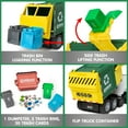 thumbnail image 3 of Joyfy 16" Lights and Sounds Large Garbage Truck Toys for Boys, Realistic Trash Truck Toy with Trash Can Lifter and Dumping Function, Toy Truck Christmas Girthday Gift for Boy Age 2 3 4 5 Years Old, 3 of 11