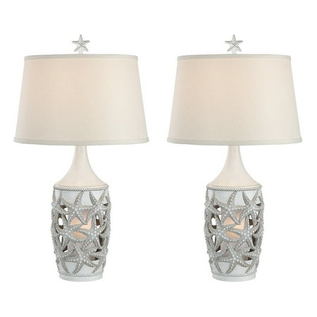 Antique White Lamps Madison Avenue Furniture International Seahaven Starfish Coastal Table Lamp - Antique White ()