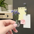 thumbnail image 5 of Mini Glass Wall Hanging Vase with Artificial Purple Flowers, Magnetic Fridge or Wall Decor for Bathroom, Kitchen, Bedroom and Small Spaces, 5 of 7