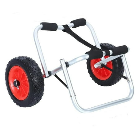 Foldable Kayak Cart with 10" Pneumatic Tire, Canoe Dolly Kayak Adjustable Kayak Transport Dolly Trailer, 150lb Capacity