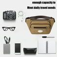 thumbnail image 6 of Men’s Canvas Waist Pack | Waterproof Multi-Pocket Fanny Bag – Adjustable Buckle, Durable Lightweight 30x6x15cm | Black, Khaki, Green, Brown – Secure Zippers for Outdoor Sports, Cycling, Hiking, 6 of 6