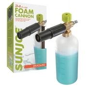 Sun Joe 34oz Foam Cannon Pressure Washer Attachment, Adjustable Spray Nozzle, 1/4 Quick Connector