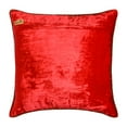 thumbnail image 3 of The HomeCentric Decorative Red 24"x24" (60x60 cm) Throw Pillow Cases, Velvet Velvet Throw Pillows For Sofa, Solid Color Pattern Modern Style - Red Shimmer, 3 of 5